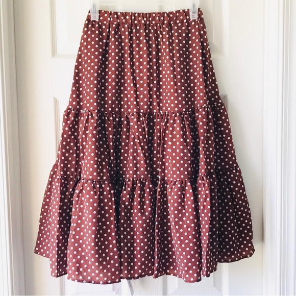 PatPat Dresses & Skirts - Brown Polka Dot Skirt